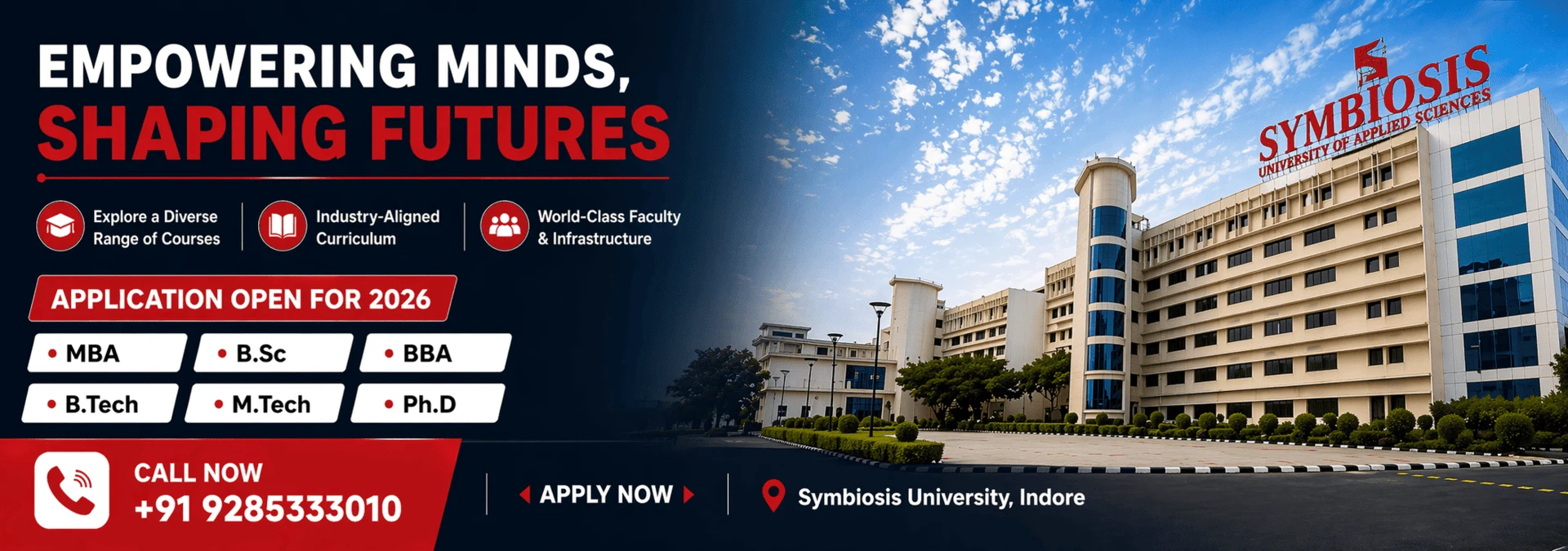 Admission open Symbiosis indore